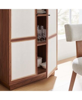 Capri 70" Tall Wood Grain Storage Cabinet