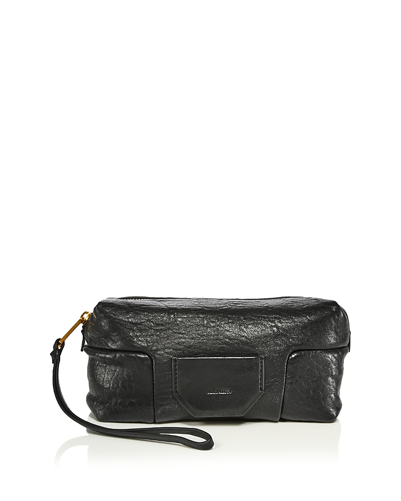 Allsaints Ares Leather Pouch Wristlet