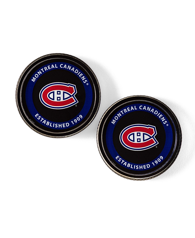 Uncommon Goods Nhl Puck Shaped Glass Coaster, Set of 2