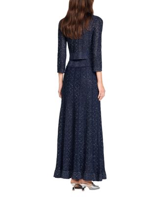 Rhinestone Knit Maxi Skirt