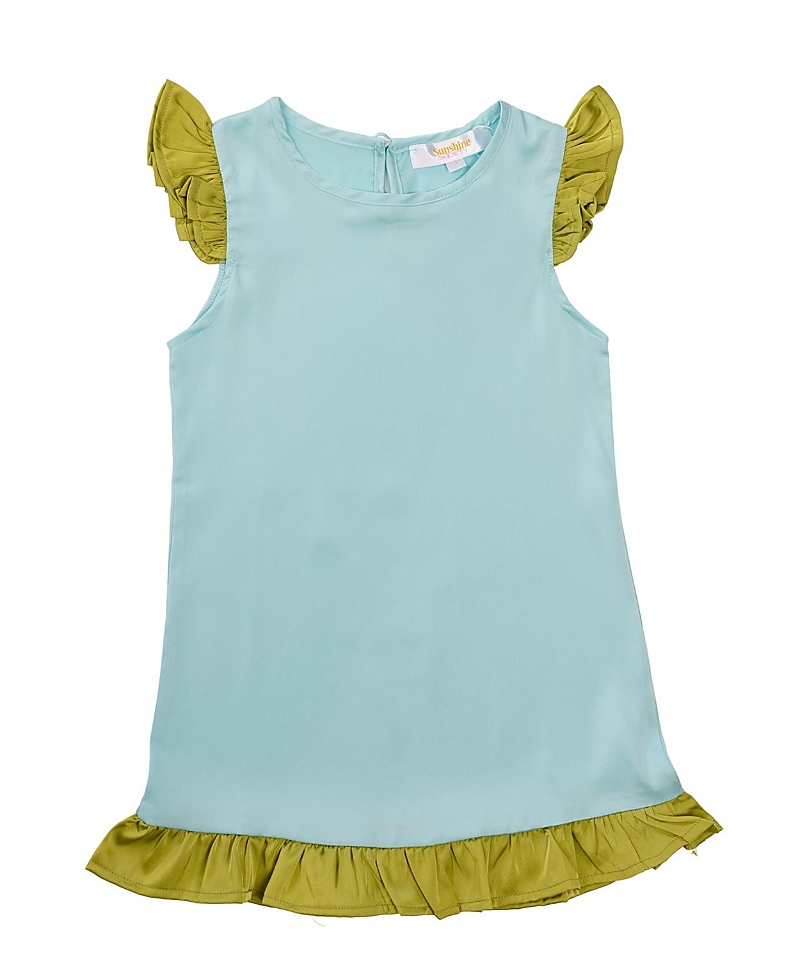 Sunshine Society Girls' Solid Silky Dress - Baby, Little Kid