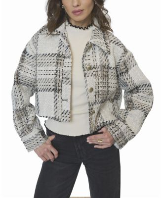 Women's Billie Cropped Oversize Tweed Jacket