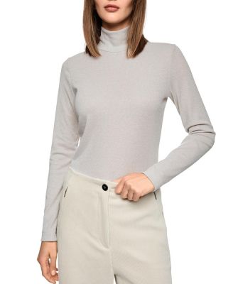  Slim-Fit Lurex Long-Sleeved Top
