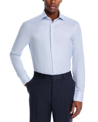 Regular Fit Micro Check Dress Shirt 