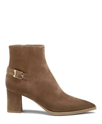  Women's Suede Mid-Heel Ankle Boot