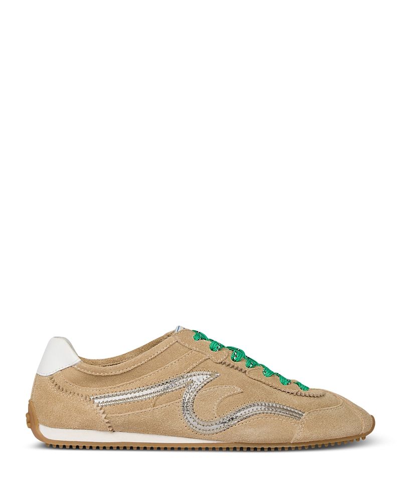 Sandro Women's Light Wave Suede Leather Sneakers