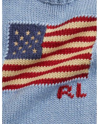 Girls' Flag Intarsia Cotton Sweater Dress - Baby