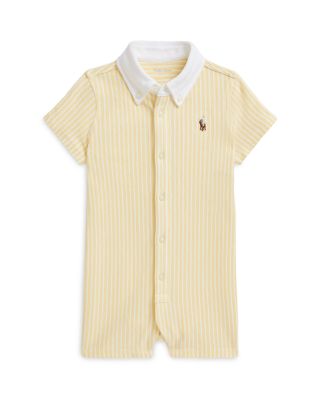 Boys' Striped Knit Oxford Shortall - Baby