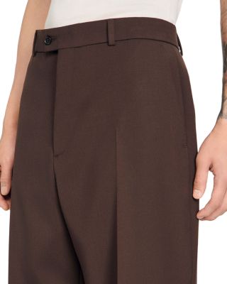 Oversized Fit Wool Suit Pants