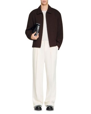 Crepe Waffled Zipper Jacket