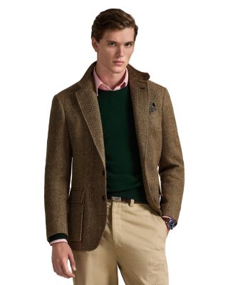 Herringbone Wool Tweed Jacket