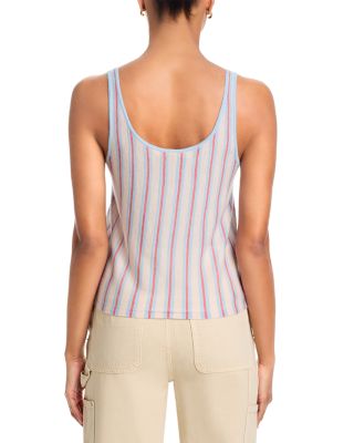 Cashmere Fine Stripe Tank