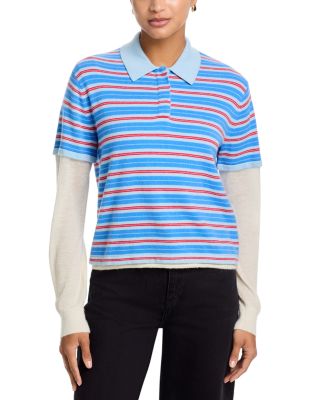 Layered Stripe Rugby Sweater