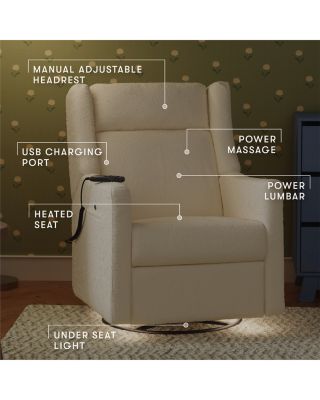 Kiwi Deluxe Power Recliner & Swivel Glider with Heat & Massage