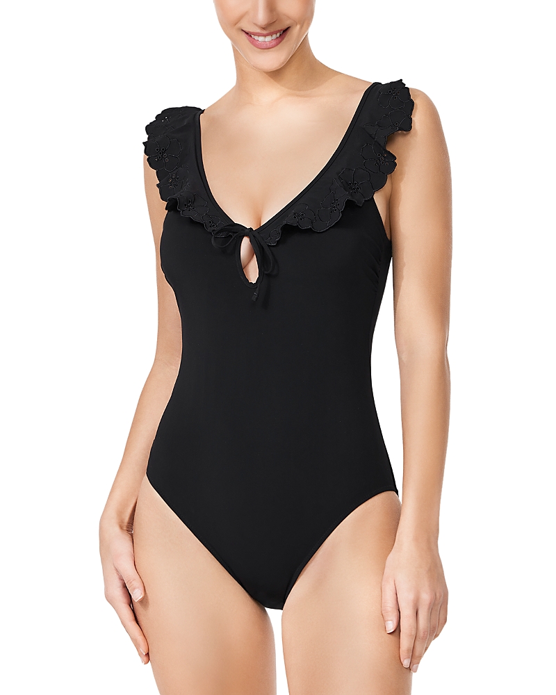Profile by Gottex Bachelorette Plunge Neck One Piece Swimsuit