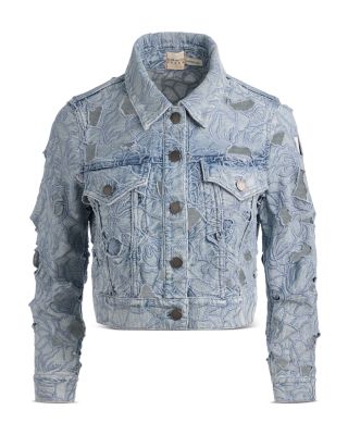 Finely Laser Cut Denim Shirt