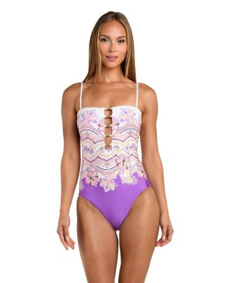  Lilac Cascade Bandeau One Piece