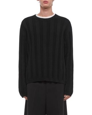 Wide Rib Crewneck Sweater