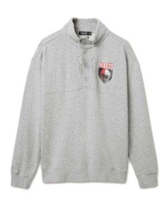  Unisex NFL Kansas City Chiefs Slant 1/4 Button Up Fleece