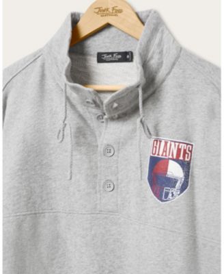  Unisex NFL New York Giants Slant 1/4 Button Up Fleece