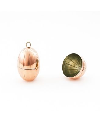  CMK Vintage Inspired Copper Handmade Egg Ornaments, Set of 4