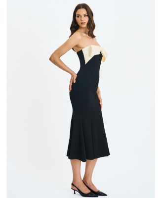  Saige Mermaid Maxi Dress with Bow Bustline