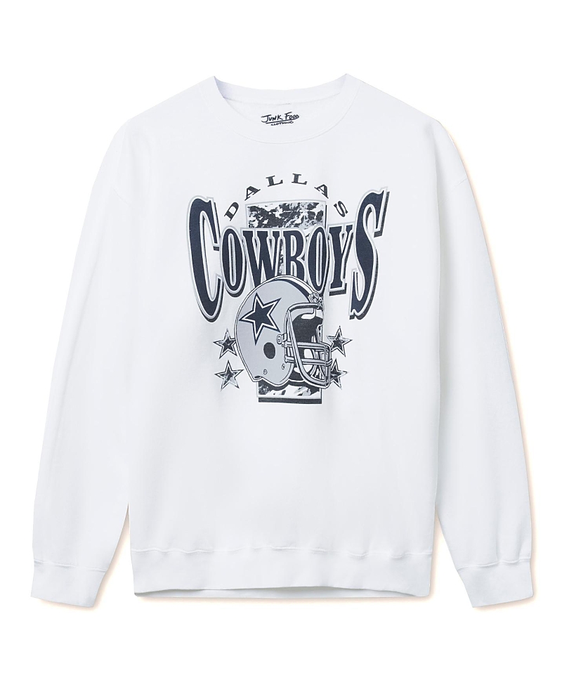 Junk Food Clothing Unisex Nfl Dallas Cowboys Conversion Flea Market Crew Fleece Sweatshirt