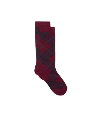 Check Cotton Blend Socks