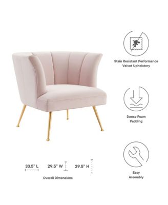  Veronica Channel Tufted Performance Velvet Armchair