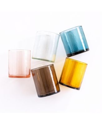 Handblown Hammered Glasses, Set of 4