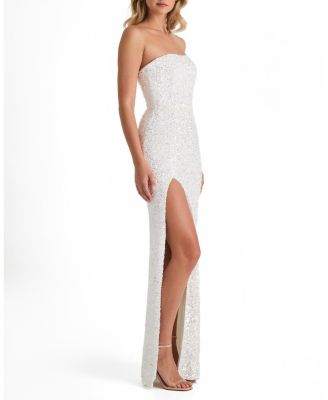 Lola Strapless High Slit Gown