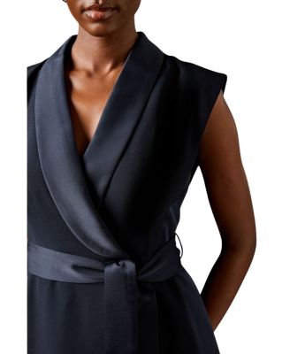 Tux Satin Midi Dress