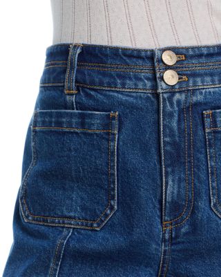 Andie Dorothea High Rise Jean Shorts in Tide