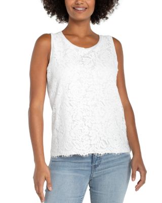 Sleeveless Lace to Knit Hybrid Top