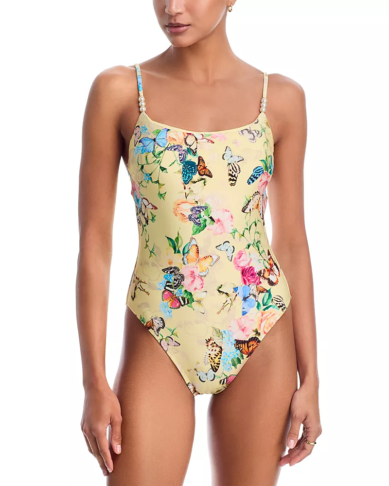 L'Agence Remi Butterflies One Piece Swimsuit