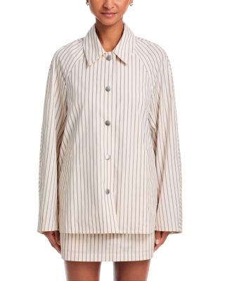 Gayle Striped Trench Coat