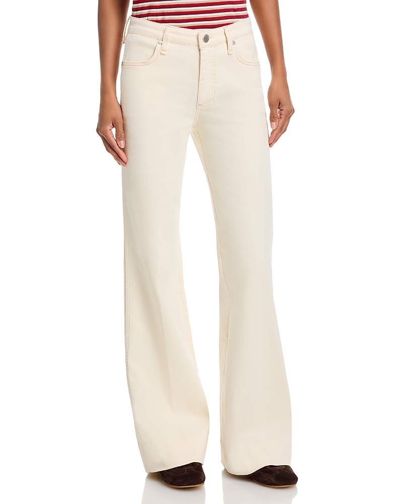 rag & bone Ruby High Rise Flare Leg Trouser Jeans in Ecru