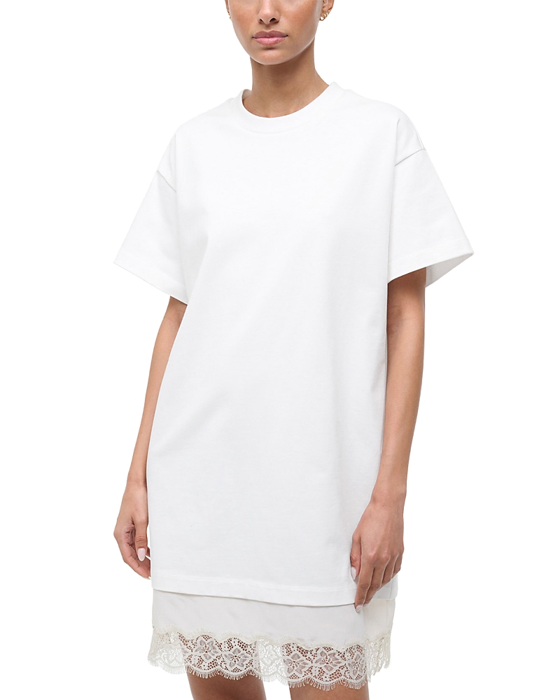 Staud Grier Lace Hem Shift Dress