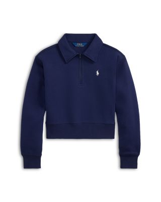 Girls' Double Knit Collared Boxy Sweatshirt - Big Kid