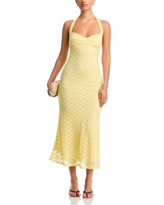 Mariko Halter Neck Midi Dress