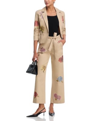 Heatset Roses Mylah High Rise Jeans in Khaki Multi