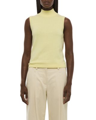 Mock Neck Sleeveless Sweater 