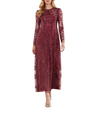 Rosanna Lattice Round Neck Gown