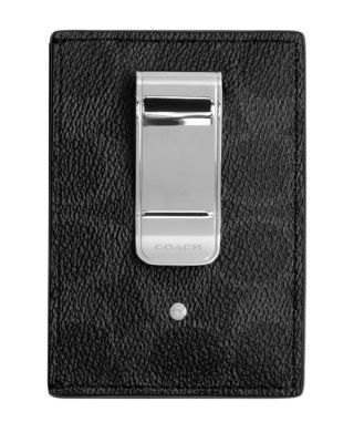 Card Case with Clip in Signature Canvas