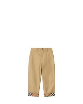 Boys' Check Turn-up Cotton Trousers  - Little Kid, Big Kid