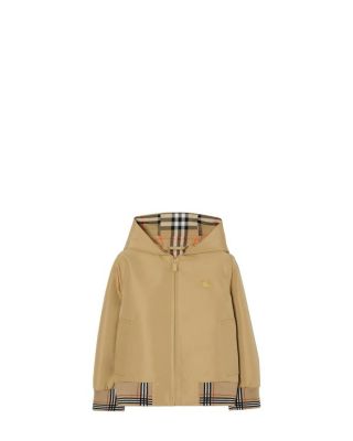Boys' Check Trim Hooded Jacket - Little Kid, Big Kid