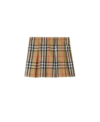Girls' Pleated Check Cotton Skirt - Baby, Little Kid