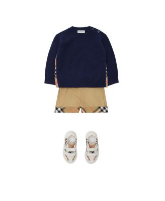 Boys' Check Turn Up Cotton Shorts - Baby, Little Kid