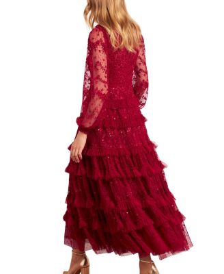 Blossom Long Sleeve Lace Ankle Gown