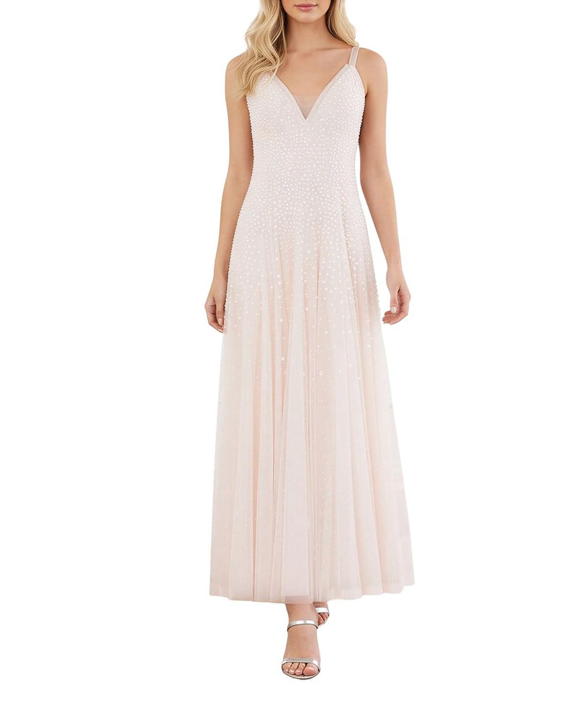 Needle & Thread Sequin Cascade Cami Plunge Gown